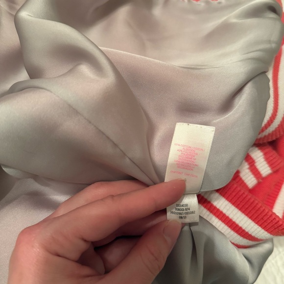 Victoria Secret PINK Pink And White Letterman Jacket Size Medium - Picture 6 of 16